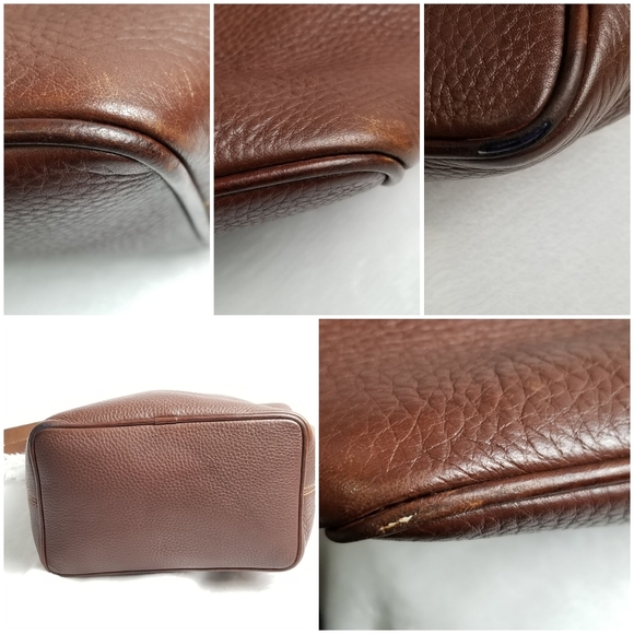 Dooney & Bourke Brown Pebbled Leather Hobo Bag - Picture 7 of 8